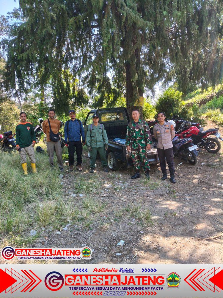 Patroli Gabungan di Lereng Merapi, TNI-Polri dan Petugas TNGM Cegah Karhutla di Musim Kemarau