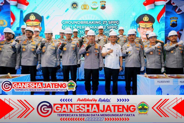Kapolri Resmikan 32 SPPG dan Groundbreaking 27 SPPG Polri di Jateng, Terus Dukung Program MBG