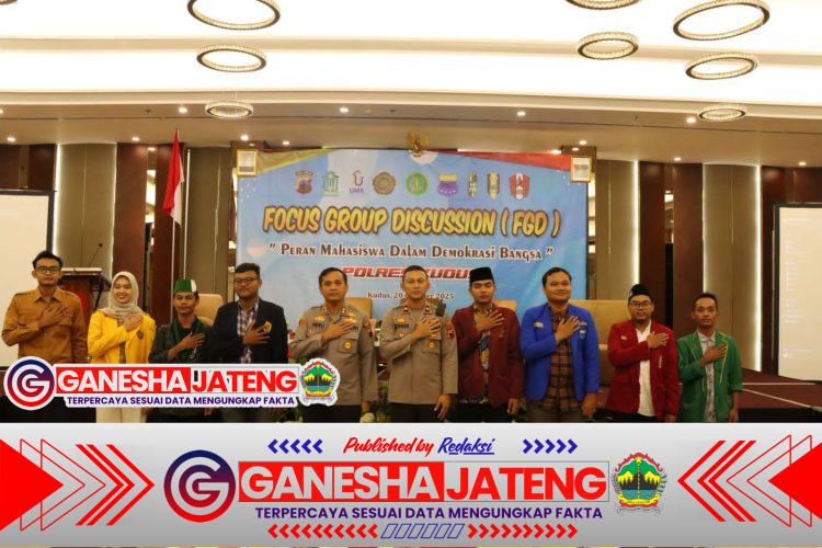Mahasiswa Penjaga Moral Demokrasi, Polres Kudus Gelar FGD Bersama Cipayung Plus dan BEM Se-Kudus