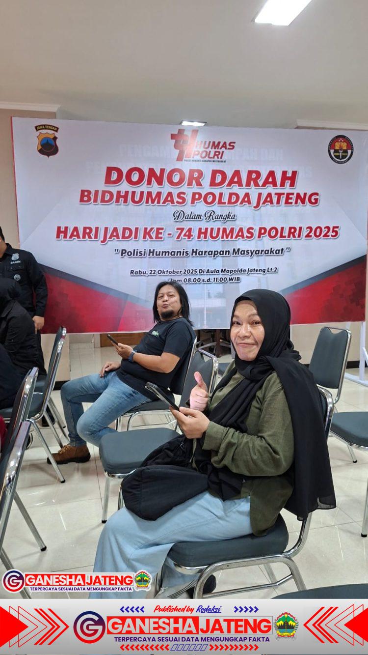 Peringati HUT Humas Polri ke-74, Bidhumas Polda Jateng Gelar Donor Darah Bersama Awak Media Peringati HUT Humas Polri ke-74, Bidhumas Polda Jateng Gelar Donor Darah Bersama Awak Media