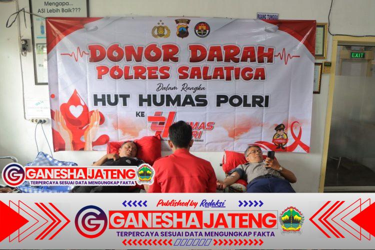 Donor Darah Dalam Rangka HUT Humas Polri, Polres Salatiga Kumpulkan 74 Kantong Darah Donor Darah Dalam Rangka HUT Humas Polri, Polres Salatiga Kumpulkan 74 Kantong Darah