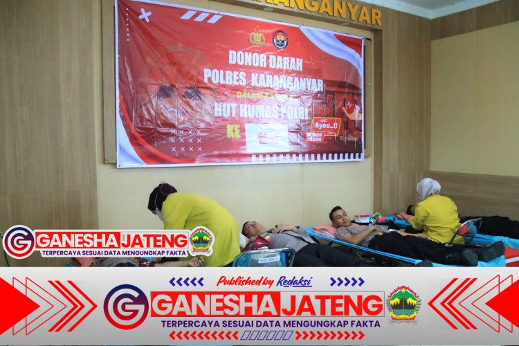 Polres Karanganyar Gelar Donor Darah Serentak Sambut Hari Jadi Humas Polri ke-74 Polres Karanganyar Gelar Donor Darah Serentak Sambut Hari Jadi Humas Polri ke-74