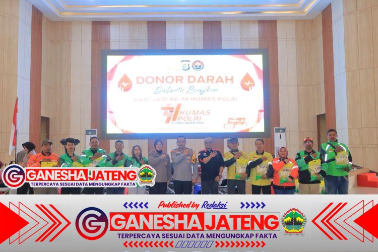 HUT Humas Polri Ke-74 : Polda Lampung Gelar Donor Darah, Wujudkan Polri Humanis Untuk Masyarakat