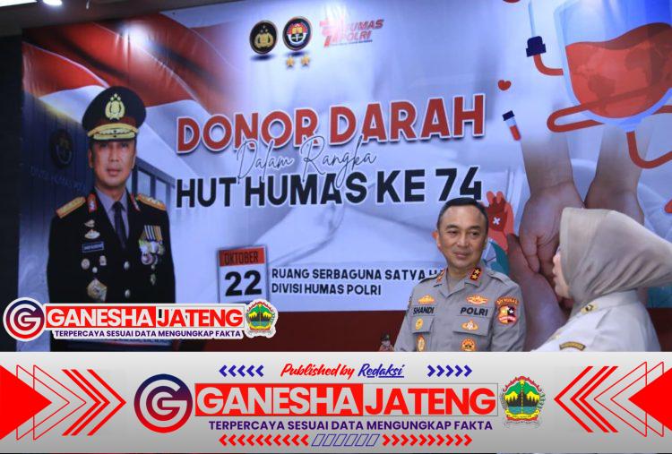 Jelang Hari Jadi ke-74, Humas Polri Gelar Donor Darah