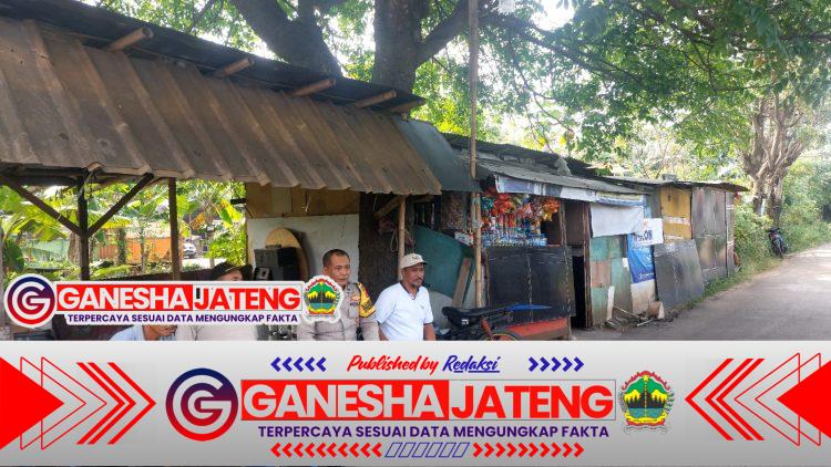 Bhabinkamtibmas Desa Sukadamai Sambang Warung Warga, Serap Aspirasi dan Ajak Jaga Kamtibmas