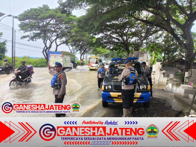 Polsek Batangan Terus Pantau Perkembangan Banjir, Kondisi Wilayah Berangsur Normal
