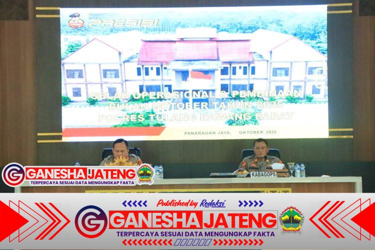 Kapolres Pimpin Langsung Pelaksanaan Gelar Operasional Bulanan serta Anev Situasi Kamtibmas Polres Tulang Bawang Barat Dan Polsek Jajaran Kapolres Pimpin Langsung Pelaksanaan Gelar Operasional Bulanan serta Anev Situasi Kamtibmas Polres Tulang Bawang Barat Dan Polsek Jajaran