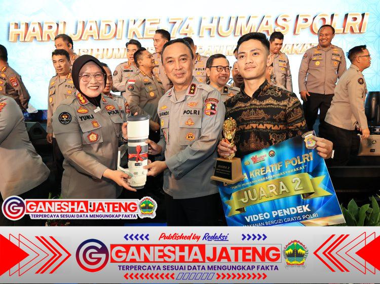Mahasiswa Unila Wakili Polda Lampung Raih Juara 2 Nasional, Lomba Video Pendek Pada Perayaan HUT kE-74 Humas Polri