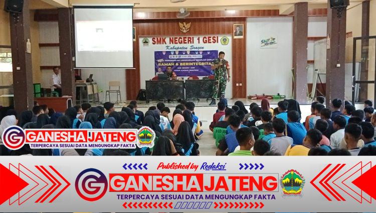 Babinsa Gesi Berikan Materi Pembentukan Karakter kepada Siswa SMK