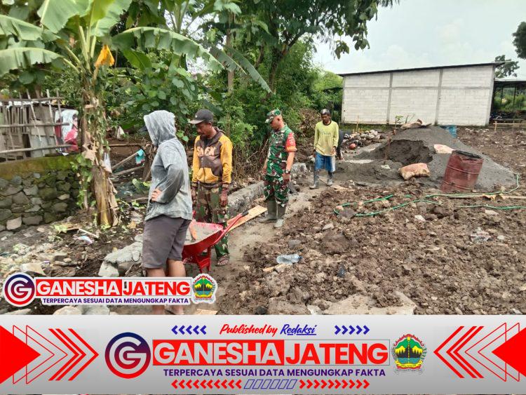 Gotong Royong Bangun Koperasi Merah Putih, Babinsa dan Warga Sembungan Wujudkan Kemandirian Ekonomi Desa