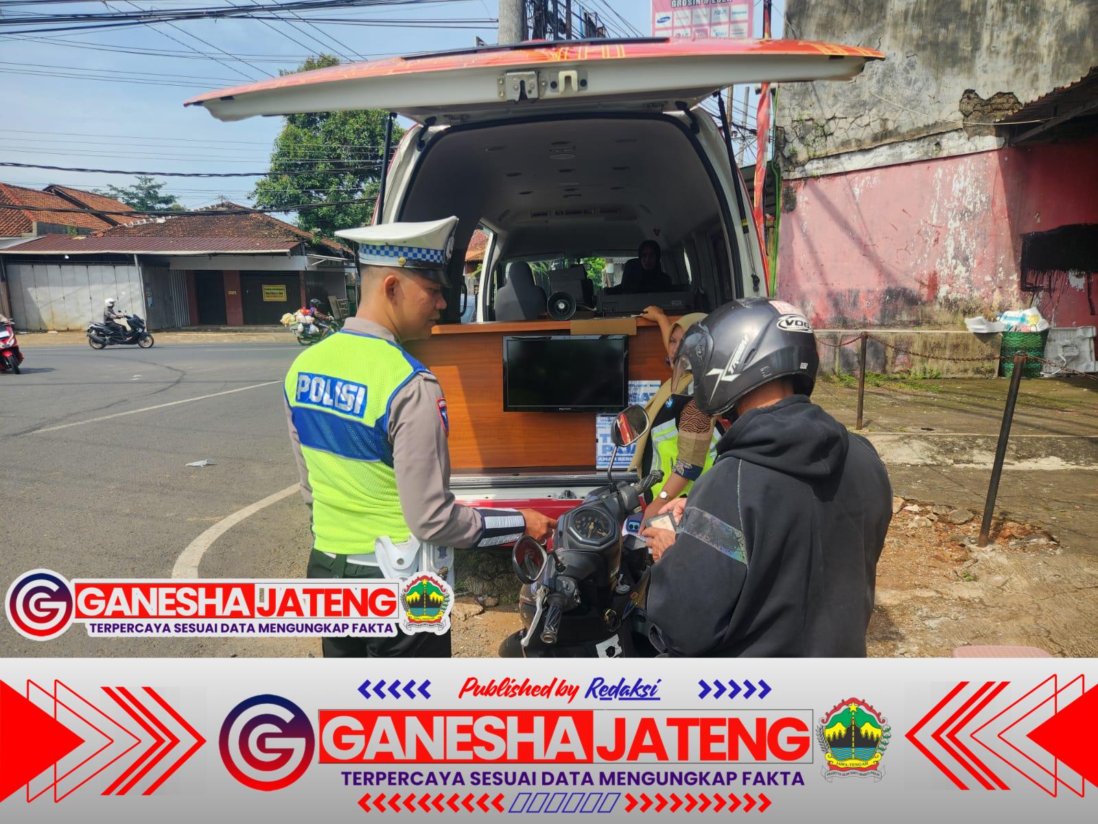 Satlantas Polres Jepara Gelar Sosialisasi Ops Zebra Candi 2025, Edukasi Pajak Kendaraan Diperkuat