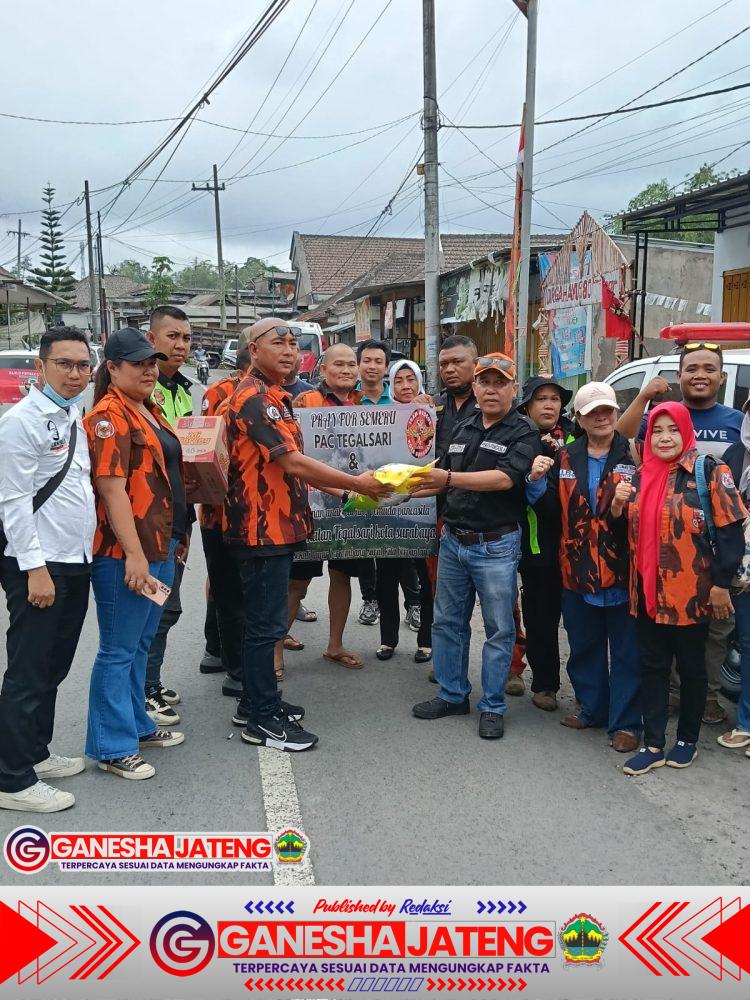 Pemuda Pancasila PAC Tegalsari Surabaya Bersama Rescue KOTI Mahatidana Salurkan Bantuan untuk Warga Terdampak Erupsi Semeru di Dusun Sumbersari, Lumajang
